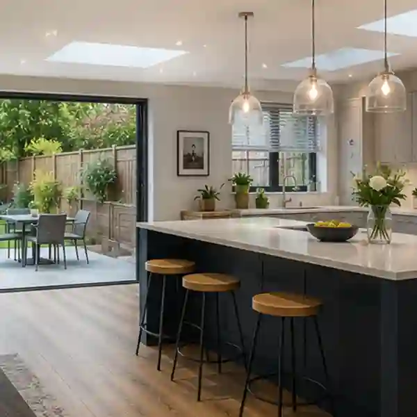 Double-storey rear extension in Weybridge KT13